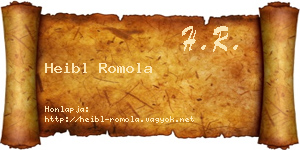Heibl Romola névjegykártya